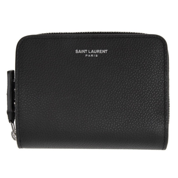 YSL Rive Gauche Compact Zip Around Wallet Rare Discontinued Style 100% Authentic - Picture 1 of 11